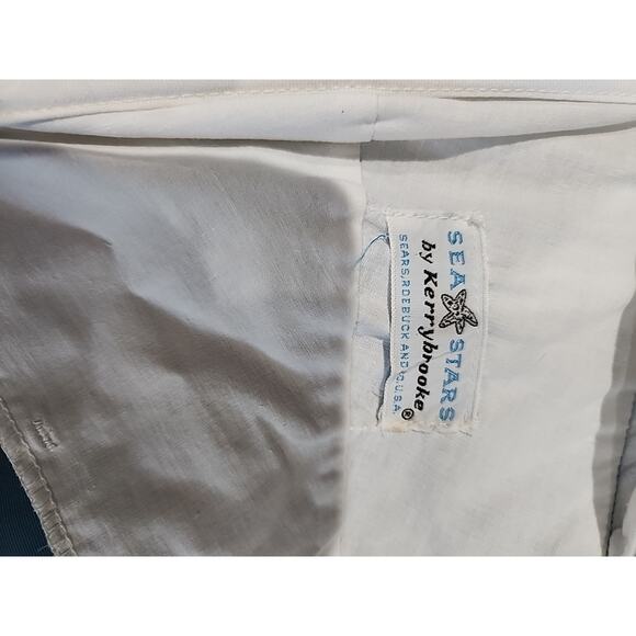 Vintage KERRY BROOKE Sea Stars Sears Roebuck Blue Halter Dress Bathing Suit 50's - Picture 3 of 16